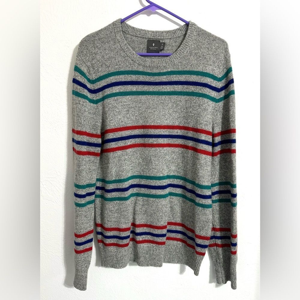 Urban Outfitters Hawkings McGill men’s striped gray wool blend sweater, size M
